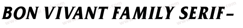 Bon Vivant Family Serif字体转换